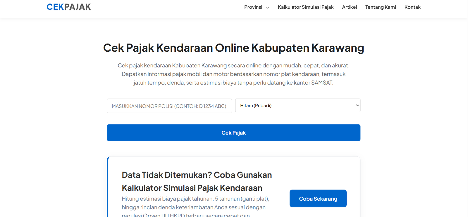 Gambar Cek Pajak Kendaraan Bermotor